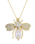 18K YG1 1/2 CT Diamond Wasp Pendant