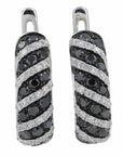 14K WG EFFY 0.52 CT Black & White Diamond Earrings