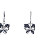 14K EFFY WG 1.23 CTW Sapphire Butterfly Earrings