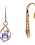 14K EFFY YG 1.71 CTW Tanzanite Earrings