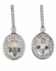 14K EFFY WG 2.10 CTW Morganite Earrings