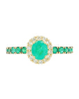 14K YG EFFY 1.29 CT Emerald Ring