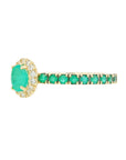 14K YG EFFY 1.29 CT Emerald Ring