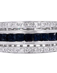 14K WG EFFY Sapphire & Diamond Band