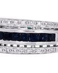 14K WG EFFY Sapphire & Diamond Band