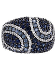 14K WG EFFY Multicolor Sapphire Ring