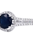 14K WG EFFY 1 1/2 CTR Sapphire Ring