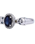 14K EFFY WG 1 CT Sapphire Panther Head Ring