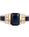 14K EFFY YG Sapphire Tension Set Center Ring