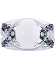 14K EFFY WG Opal & Blue Topaz Ring