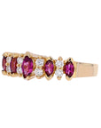 14K YG EFFY Rhodolite and Diamond Ring