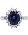 PT900 Sapphire Center Ring