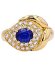 18K YG 1.34 CT Sri Lanka Sapphire Ring