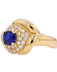 18K YG 1.34 CT Sri Lanka Sapphire Ring