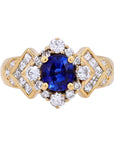 18K YG 1.11 CT Madagascar Sapphire Ring