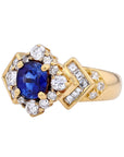 18K YG 1.11 CT Madagascar Sapphire Ring