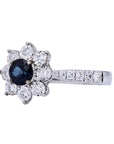 14K EFFY WG .57 CT Sapphire Flower Ring