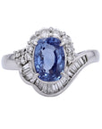 PT900 No Heat Sri Lanka Sapphire Center Ring