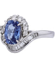 PT900 No Heat Sri Lanka Sapphire Center Ring