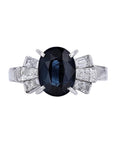 PT900 2 CT Sapphire Oval Ring