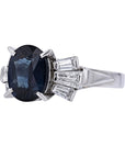 PT900 2 CT Sapphire Oval Ring