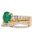 14K EFFY YG 1.14 CT Emerald Ring