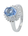 PT850 2.50 CT Sri Lanka Sapphire Ring