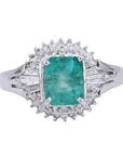 PT900 1.40 CT Emerald Center Ring