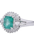 PT900 1.40 CT Emerald Center Ring