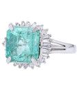 PT900 3.49 CT Colombia Emerald Halo Ring