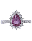 PT900 1.03 CT Mozambique No Heat Pink Sapphire Ring