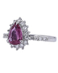 PT900 1.03 CT Mozambique No Heat Pink Sapphire Ring