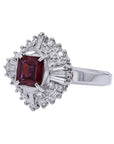 PT900 1.02 CT Thailand Ruby Ring