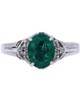 14K WG 1.54 CT Emerald Ring