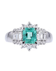 PT850 1.15 CT Emerald Center Ring