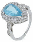 PT950 1.91 CT Paraiba Tourmaline Center Ring