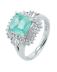 PT900 2 CTW F1 Colombian Emerald Ring