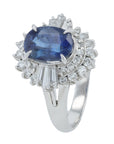 PT900 2.87 CT Sri Lanka Sapphire Ring