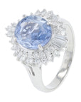 PT900 2.92 CT No Heat Sri Lanka Sapphire Ring