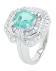 PT900 1.31 CT Emerald Center Ring