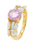 18K YG Sri Lanka Pink Sapphire Center Ring