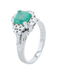 PT850 1.38 CT Emerald Center Ring