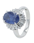 PT900 4.40 CT Sapphire Center Ring