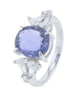 PT900 3.32 CT Sri Lanka Color Changing Purple Sapphire Ring