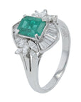 PT900 1.316 CT Zambian Emerald Center Ring