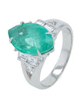 PT900 3.75 CT Colombian Emerald Ring