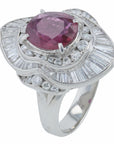 PT900 2.98 CT Thai Ruby Shield Ring