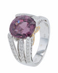 18K TT 1.10 CT Purple Spinel Ring