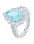 PT950 3.27 CT Paraiba Tourmaline Ring