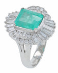 PT900 1.44 CT Emerald Center Ring